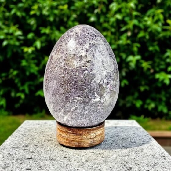 Massive 2KG Lepidolite Crystal Egg - Love & Self-Love Stone Display 1