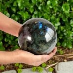 Massive 2.8kg Labradorite Sphere - Flash Crystal Ball - Rare Display Stone 2