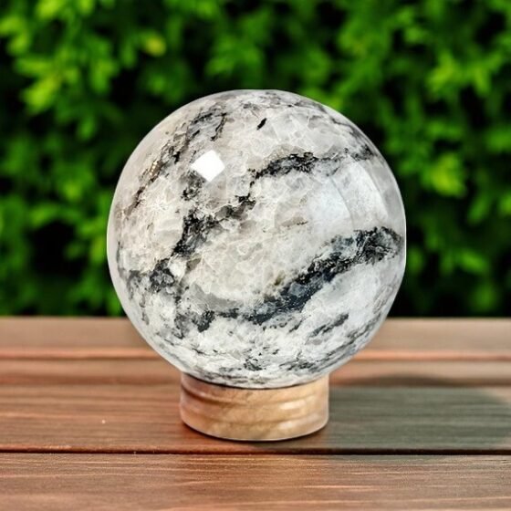 Massive 1770g Rainbow Moonstone Crystal Sphere Handmade Crystal Home OfficeDecor 1