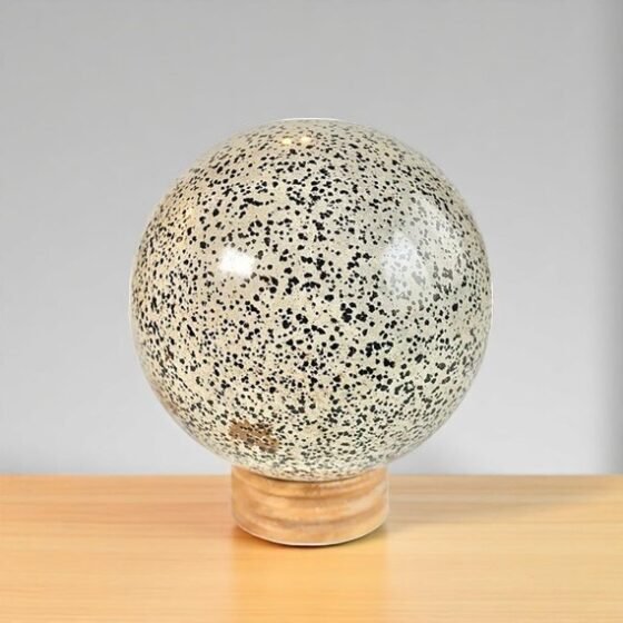 Giant 5 Kg Dalmatian Stone Sphere - Release Negativity & Balance Aura Crystal 1