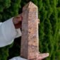 10 Inch Orange Rhodonite Crystal Tower - 2530 Gram - Emotional Balance Stone 2