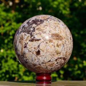 Rare 210MM Brown Ibis Jasper Sphere - Healing Reiki Meditation Crystal Ball 1