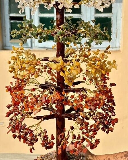 Large Seven Chakra Crystal Tree Handmade Crystal Home Office Decorative 1