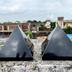 Large Black Tourmaline Crystal Pyramid Handmade Crystal Home Office Decorative 2