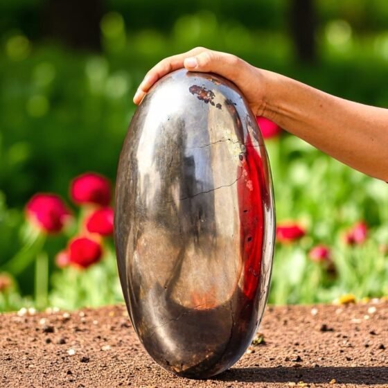 Rare 350MM Golden Pyrite Crystal Lingam | Spirit Power Energy & Chakra Balancing 2