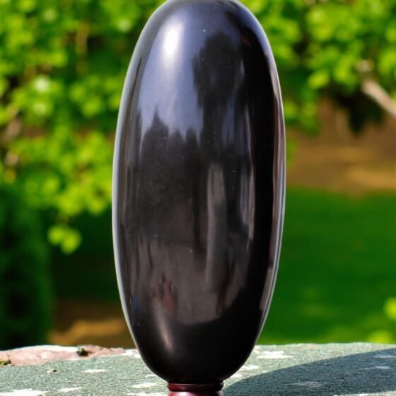 HUGE 395MM Black Tourmaline Lingam | Natural Healing Aura Protection Crystal 2