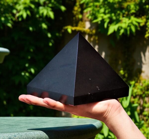 HUGE 125mm Black Tourmaline Pyramid - SPIRITUAL HEALING & Aura Protection 1