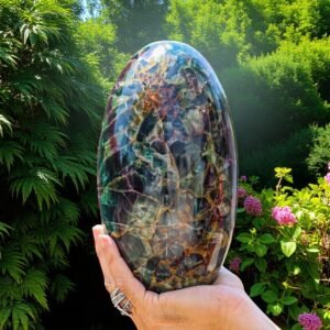 HUGE 235mm Fluorite Crystal Lingam | Meditation Healing Spirit Chakra Stone 1