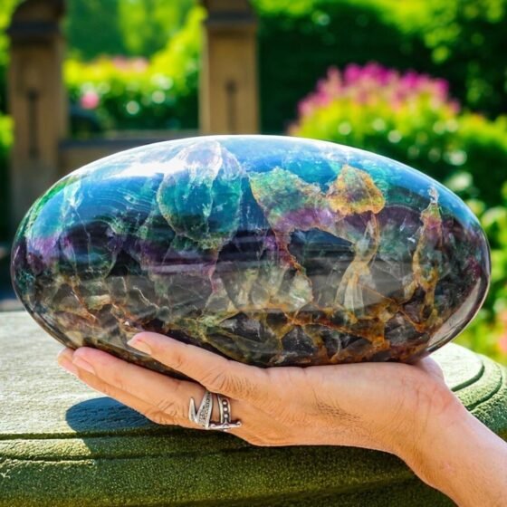 HUGE 235mm Fluorite Crystal Lingam | Meditation Healing Spirit Chakra Stone 2