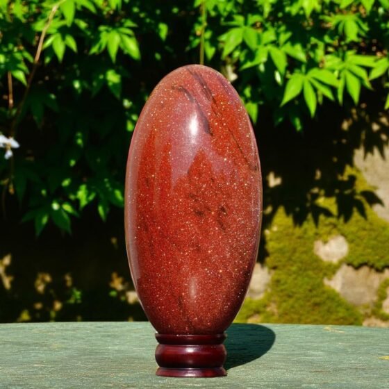Natural Red Goldstone Lingam 230MM - Energy Healing & Motivation Crystal 2