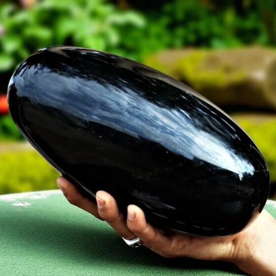 230MM Black Obsidian Lingam - Powerful Healing Crystal Meditation & Shadow Work 1