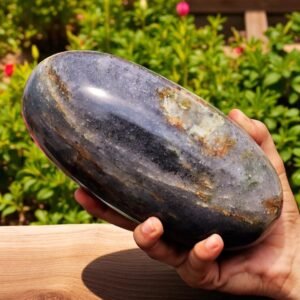 HUGE 200mm Grey Kyanite Lingam | Meditation Aura Spirit Chakra Healing Stone 1
