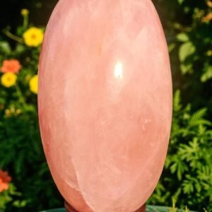 170MM Rose Quartz Lingam Healing Crystal Metaphysical Meditation Power Stone 1