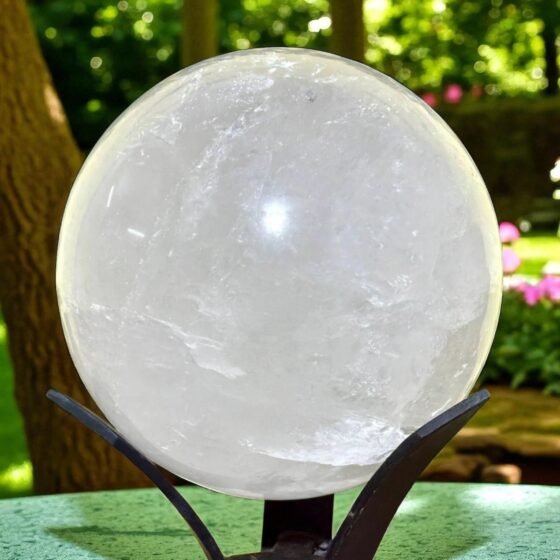 Large Clear Quartz Crystal Sphere Handmade Crystal Home Office Decorative Ball 1