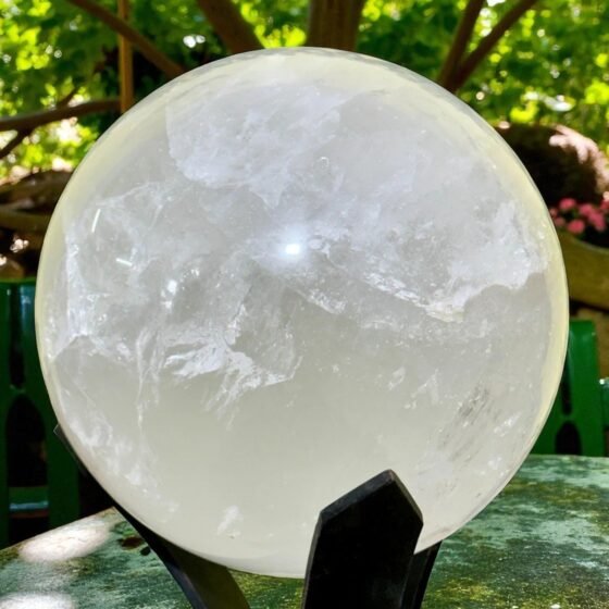 Large Clear Quartz Crystal Sphere Handmade Crystal Home Office Decorative Ball 2