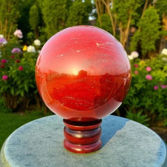 Large High Quality Red Jasper Crystal Sphere Handmade Crystal Home Office Decor 2