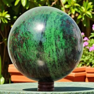 Very Large Pink Ruby Zoisite Crystal Sphere Handmade Crystal Home Office Decor 2