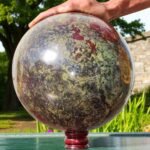 Very Large Red Dragon Blood Stone Crystal Sphere Handmad Crystal Home Decor Ball 1