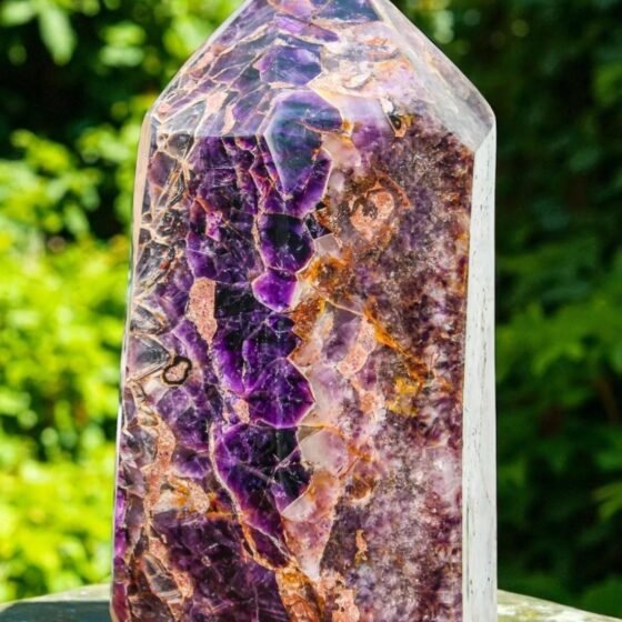 Very Large Red Auralite Crystal Tower Handmade Crystal Home Office Decor Point 1