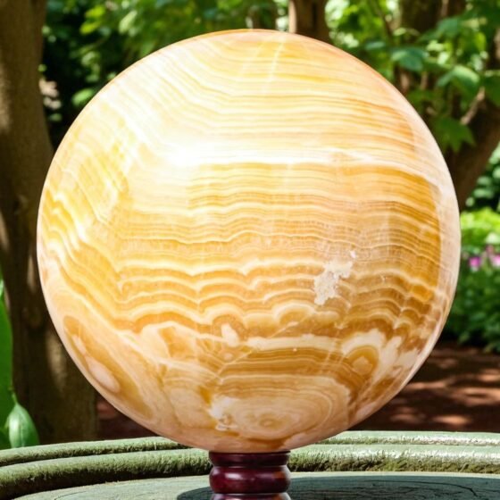 Very Large Mexican Calcite Crystal Sphere Handmade Crystal Home Office DecorBall 2