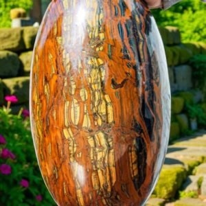 Very Large 345MM Golden Tiger Eye Crystal Lingam Handmade Crystal Home Decor 1