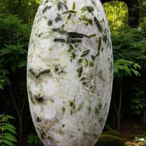 Very Large Olivine Peridot Moldavite Crystal Lingam Handmade Crystal Home Decor 1