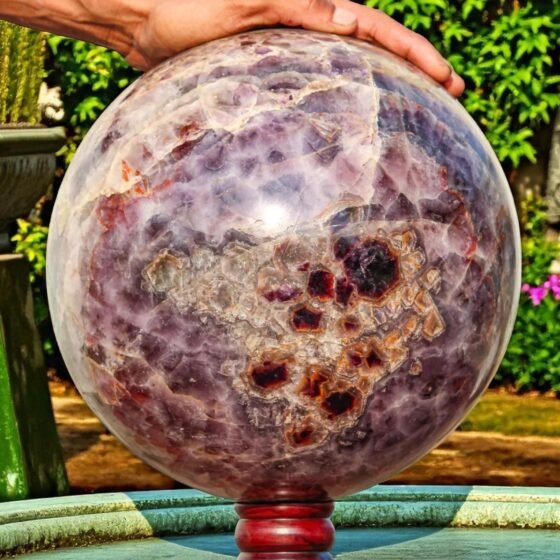 260mm Amethyst Crystal Sphere | Healing Powerful Protective Energy Home Decor 2