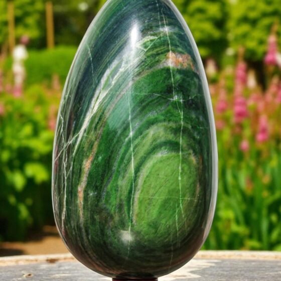 Massive 340mm Vivianite Egg | Green Stone Metaphysical Spirit Home Decor Gift 1