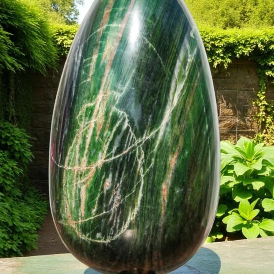 Massive 340mm Vivianite Egg | Green Stone Metaphysical Spirit Home Decor Gift 2
