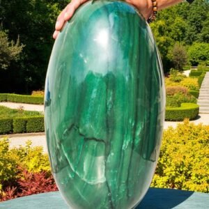 360mm Green Vivianite Lingam | Spirit Metaphysical Home Decor Unique Gift 1