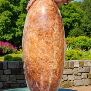 410mm Golden Quartz Lingam Chakra Alignment Physical Spiritual Home Decor Gift 1