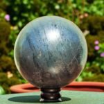 190mm Silver Hematite Sphere | Chakra Balance Energy Crystal Healing Home Decor 1