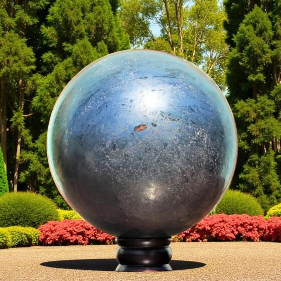 190mm Silver Hematite Sphere | Chakra Balance Energy Crystal Healing Home Decor 2