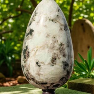 350mm Olivine Peridot Moldavite Egg Garnierite Healing Power Metaphysical Spirit 1