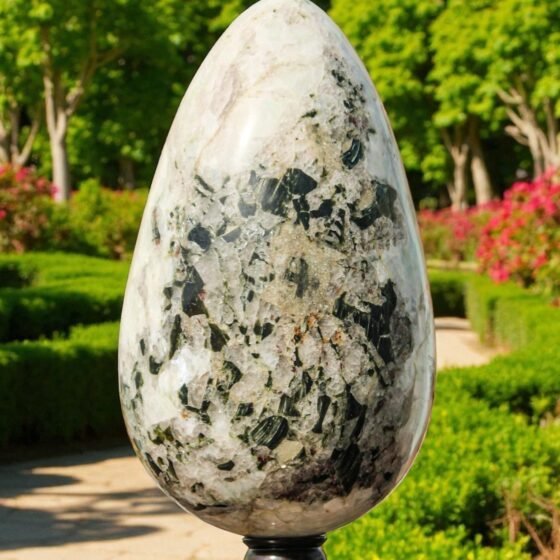 350mm Olivine Peridot Moldavite Egg Garnierite Healing Power Metaphysical Spirit 2