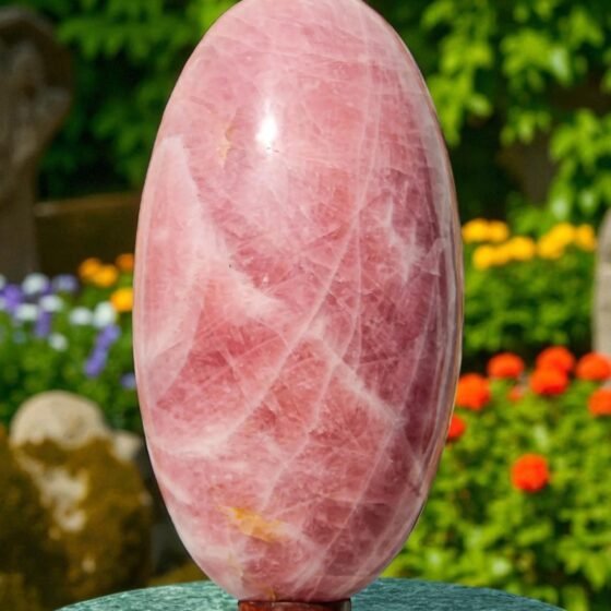 Large 360mm Pink Rose Quartz Lingam for Love, Healing & Heart Chakra Meditation 1
