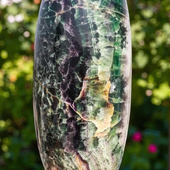 Massive 370mm Green Fluorite Mineral Specimen Lingam Empowering Energy & Wealth 1