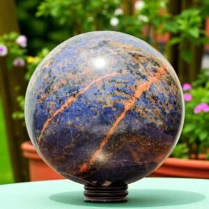 Very Large Blue Sodalite Crystal Sphere Spiritual Healing Stone For Home Decor 1