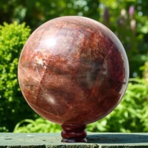 220mm Golden Quartz Sphere Chakra Alignment Stone Home Office Decorative Ball 2