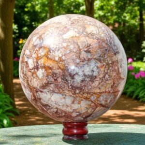 220mm Red Picasso Jasper Sphere Meditation & Spiritual Healing Crystal Ball Gift 2