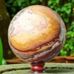 Large 205MM Pink Ocean Jasper Crystal Sphere Handmade Crystal Home Office Decor 2