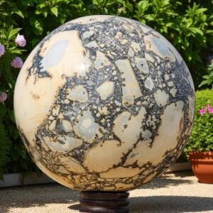 Large Yellow Maligano Jasper Crystal Sphere Handmade Crystal Home Office Decor 2