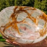 245MM Orange Fire Quartz Oval Bowl - Metaphysical Healing Stone Altar Decor Gift 1