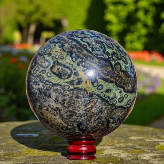 HUGE 200mm Kambaba Jasper Sphere - Energy Balancing Healing Chakra Stone Gift 1