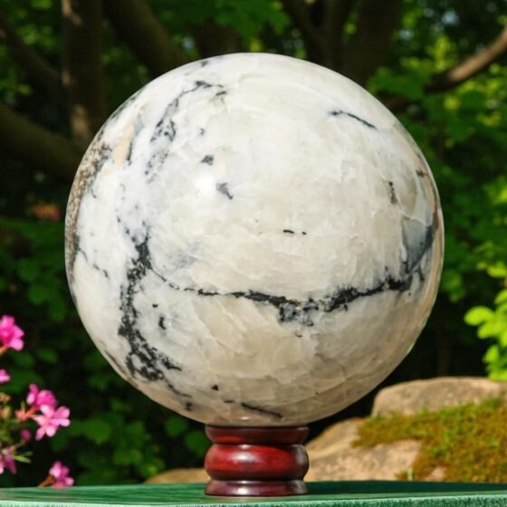 HUGE 195mm Rainbow Moonstone Sphere - Metaphysical Healing Crystal Ball Gift 2