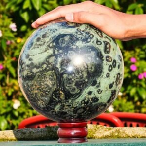 HUGE 185mm Kambaba Jasper Sphere - Root & Heart Chakra Metaphysical Stone Ball 1