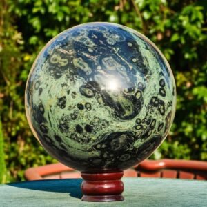 HUGE 185mm Kambaba Jasper Sphere - Root & Heart Chakra Metaphysical Stone Ball 2