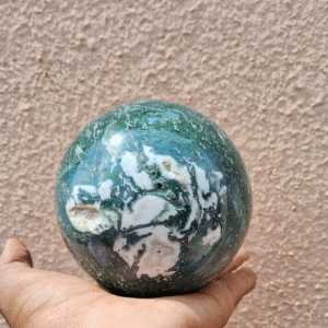 Large Druzy Moss Agate Crystal Sphere Handmade Crystal Ball For Home Decorative 2