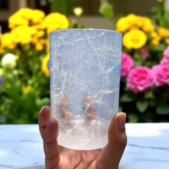 Rare High Quality Himalayan Quartz Crystal Glass Hand Carved Home Decor 1