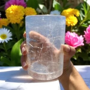Rare High Quality Himalayan Quartz Crystal Glass Hand Carved Home Decor 2